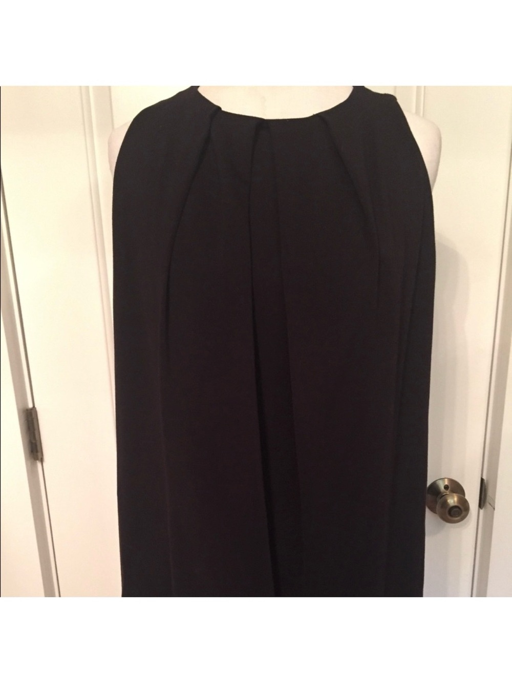 SUSANA MONACO TOP TUNIC BLACK JERSEY SLEEVELESS Size S